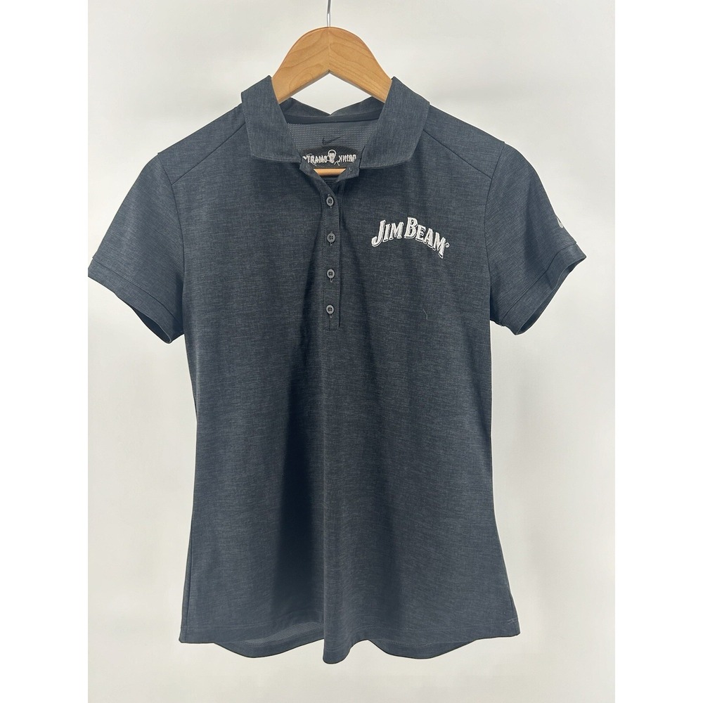 Jim Beam Black Nike Women's Black Logo Golf Polo Shirt - Medium